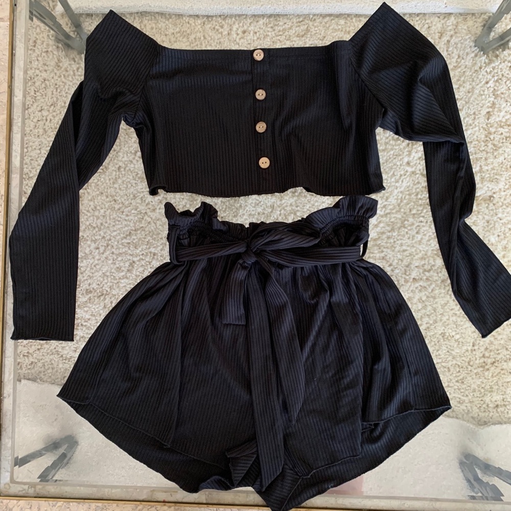 Black Shorts & Tee Set